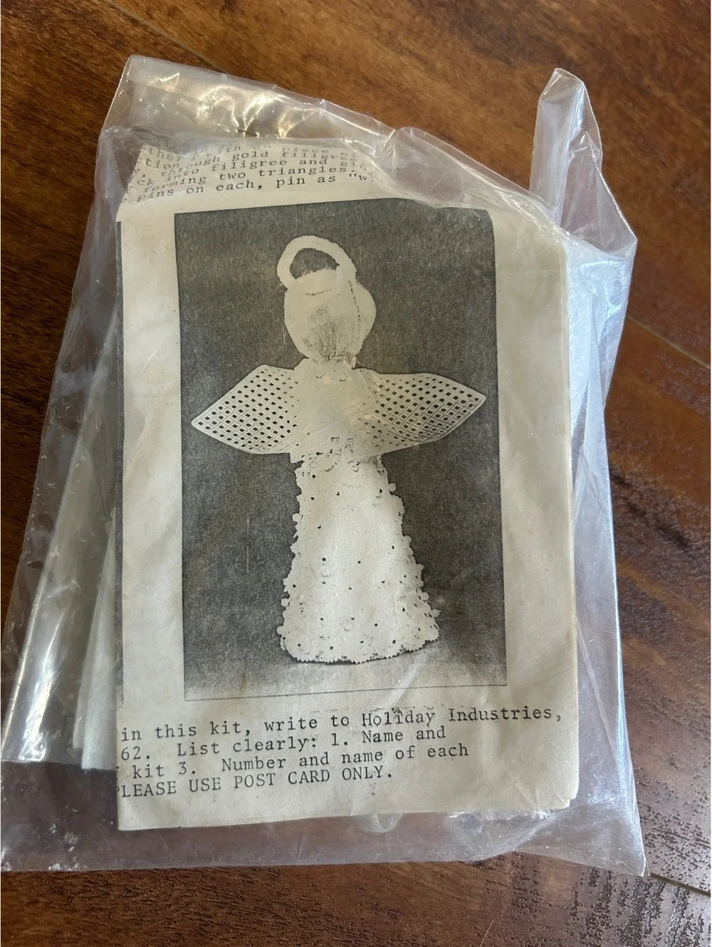 Vintage Holiday Industries Angel Kit with Doll and Craft Materials